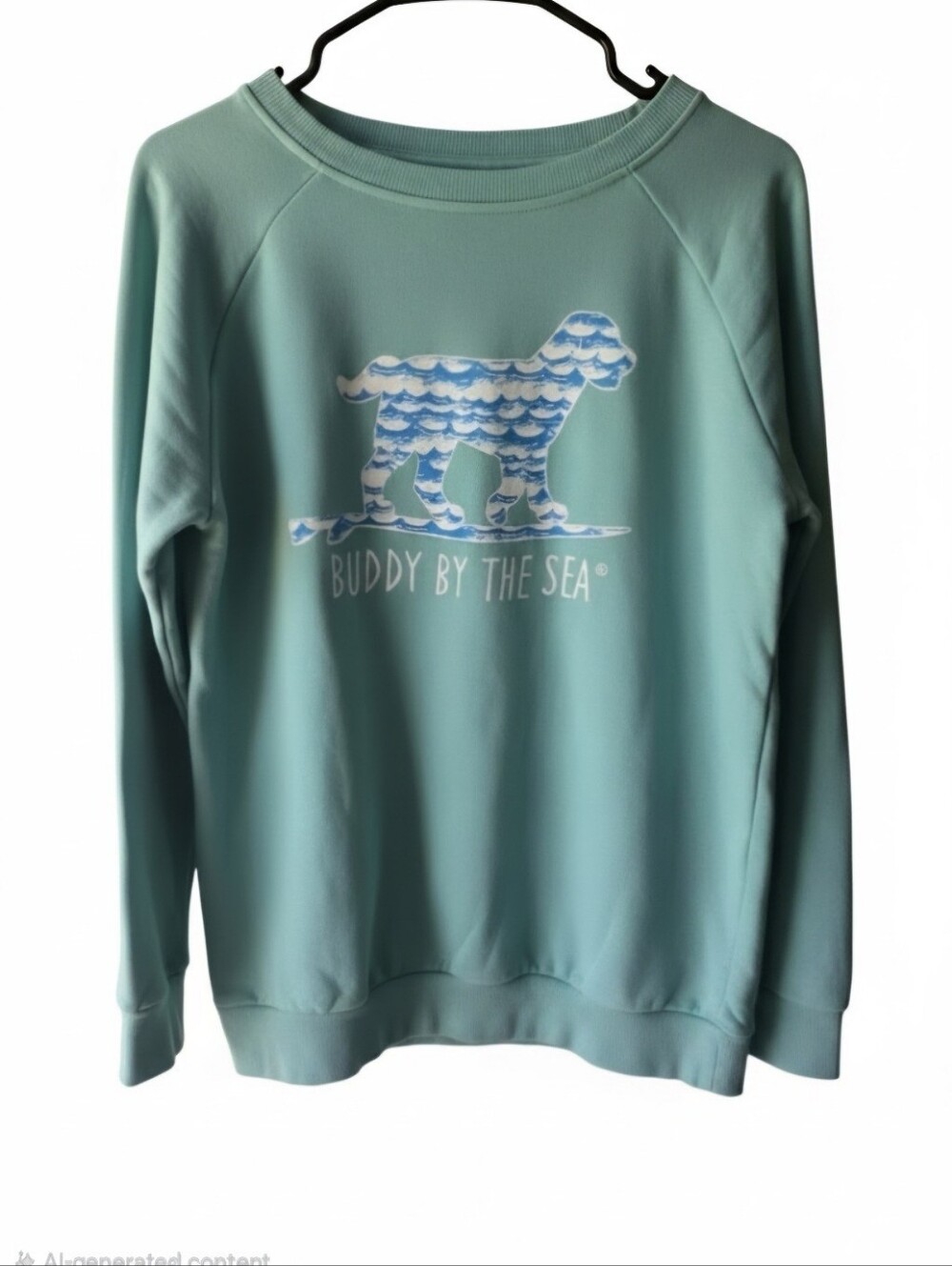 Women’s Buddy By The Sea Crew Neck Sweatshirt Size XL, green